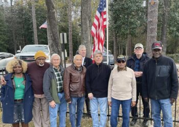 U.S. flags placed at park