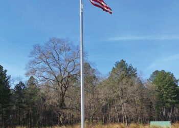 U.S. Flag installed at the Brier Creek Battlefield