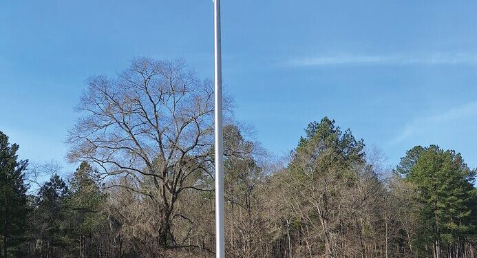 U.S. Flag installed at the Brier Creek Battlefield