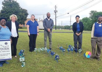 Emanuel County children represented by pinwheels