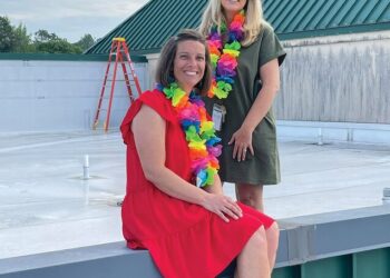 TCE Admin spends the day on the roof for Reading Challenge