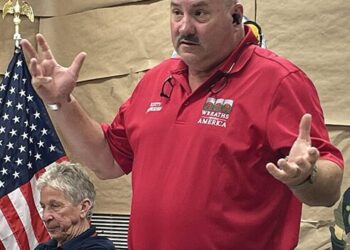 Nasworthy speaks to the Veterans