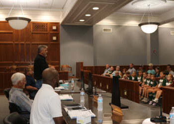 Commissioners meet the champs