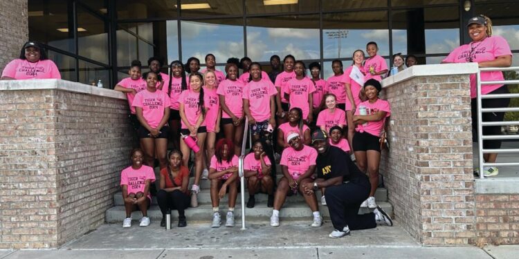 SHS Basketball Cheerleaders, Lady Tigers Basketball and Flag Football participate in Tiger Challenge