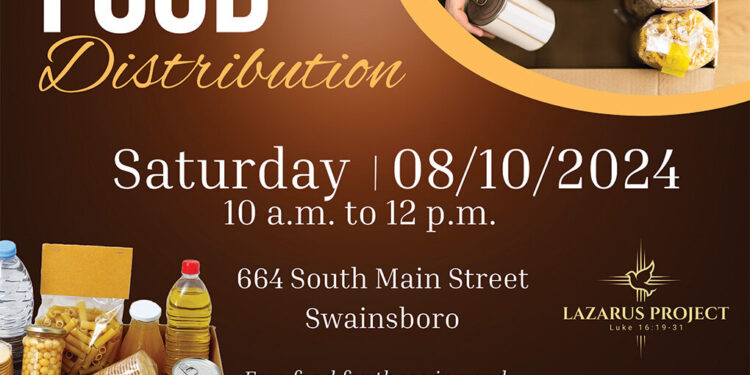 Lazarus Project to hold food distribution