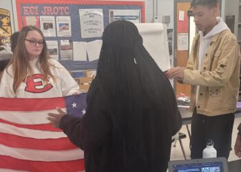 Learning the importance of the United States Flag: ECI JROTC Cadets' Experience