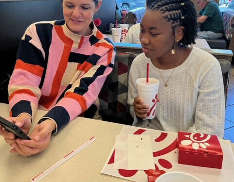 Jill Walton coaches Robby Roberts Scholarship recipient Makayla Hall