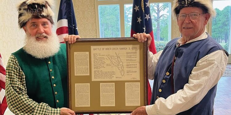 Thompsons donate portrait to Brier Creek Chapter