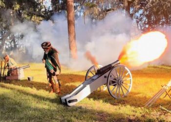 Brier Creek Artillery participates in the Fort Morris event