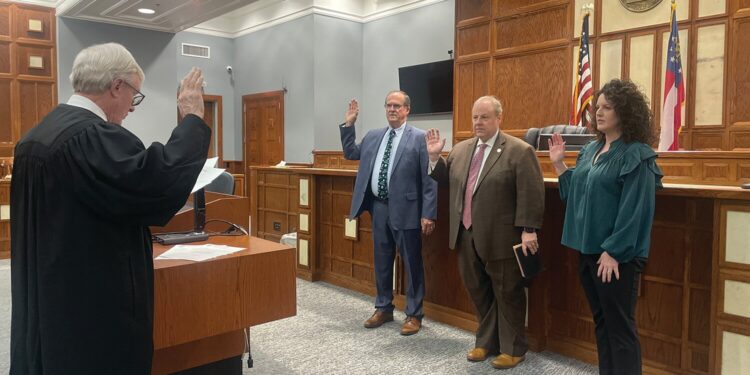 Officials sworn in for four-year term