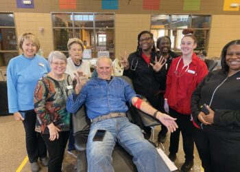 Red Cross and Leanna’s honor milestone donor