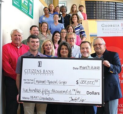 Citizens Bank of Swainsboro makes Georgia HEART contribution to Emanuel Medical Center