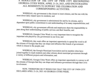 Twin City officials celebrate Georgia Cities Week