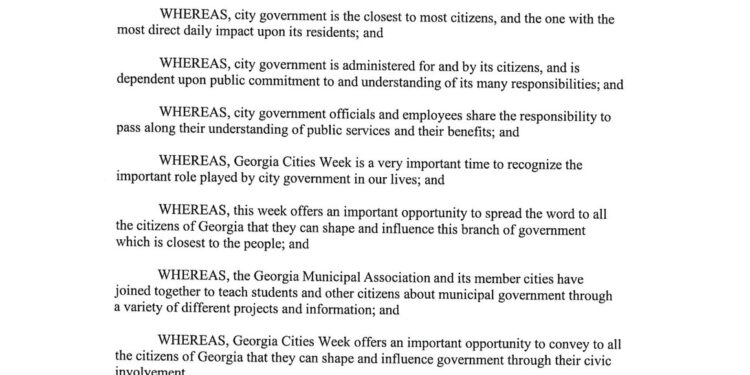 Twin City officials celebrate Georgia Cities Week