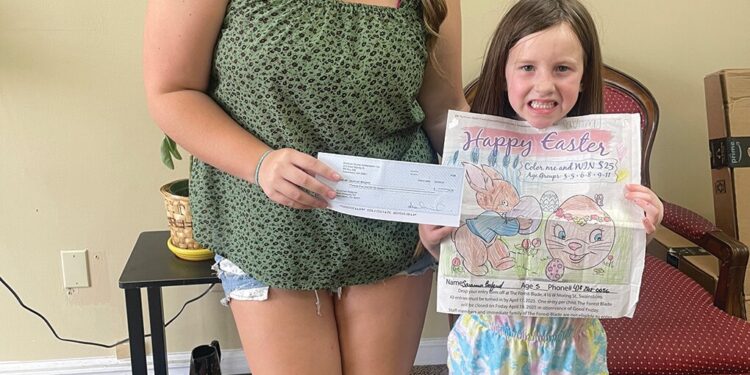 Bedgood, Reese and Braswell win Easter coloring contest