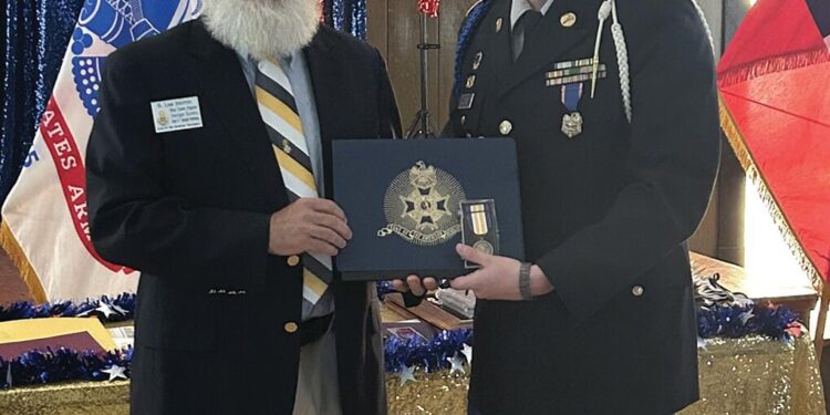 Cooper receives Sons of the American Revolution JROTC Award