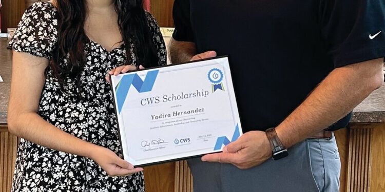 Hernandez awarded CWS Scholarship