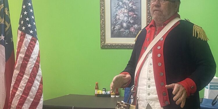 Burke speaks to Four Rivers Patriots