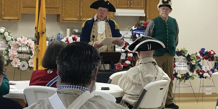 Brier Creek Artillery attends St. Paul's Church Patriot Grave Marking