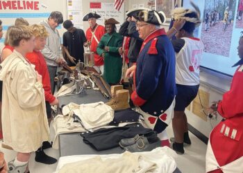 Skunk Brigade presents living history program to ECI Students