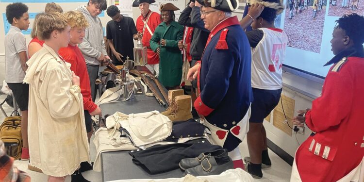 Skunk Brigade presents living history program to ECI Students