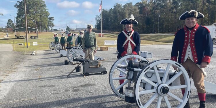 Brier Creek Artillery attends ceremony at Harmon Park