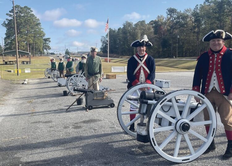 Brier Creek Artillery attends ceremony at Harmon Park