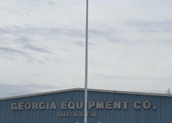 Wiregrass Chapter SAR presents 42nd U.S. Flag Certificate to Georgia Equipment