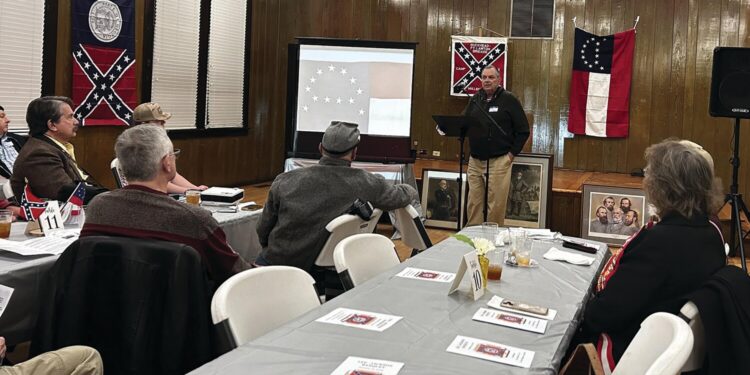Lisenby speaks to Buckhead-Fort Lawton Brigade Camp