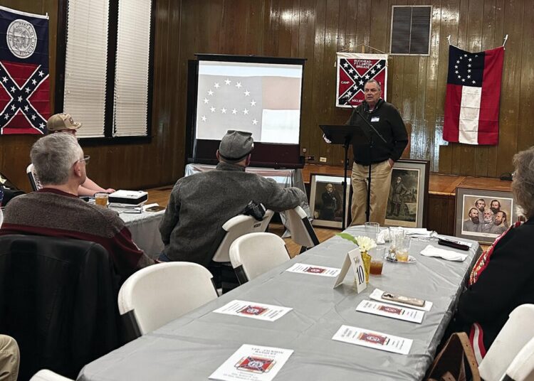 Lisenby speaks to Buckhead-Fort Lawton Brigade Camp