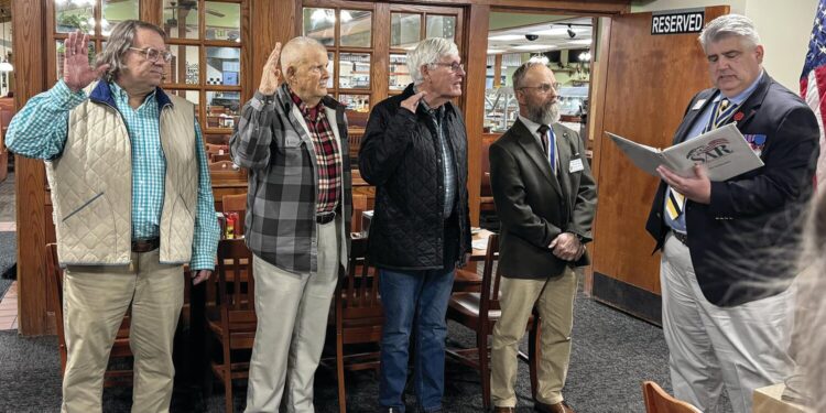 Tankersley installs Mill Creek Chapter officers