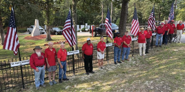 New U.S. Flags posted at the Veterans & 1st Responders Memorial Park